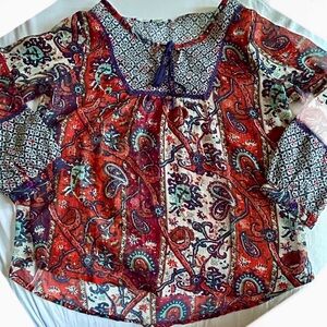 Bohemian Paisley Print Women's Top